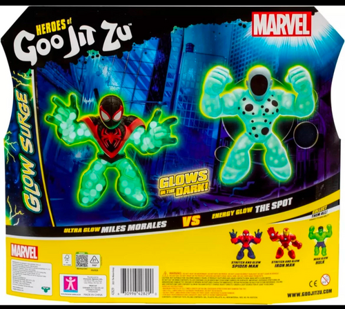 Heroes of Goo Jit Zu Marvel GLOW SURGE Miles Morales Spider-Man Vs The Spot