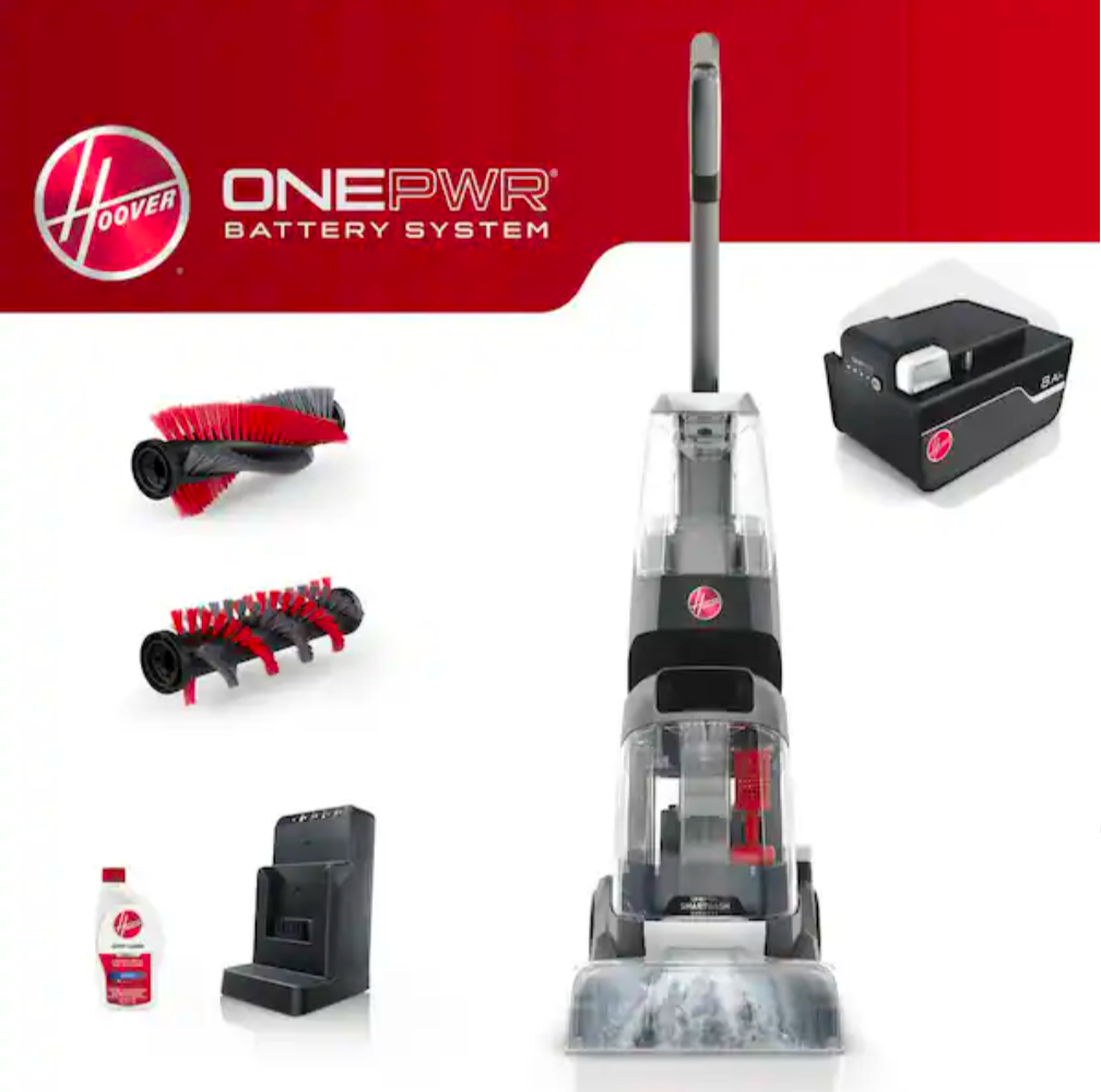 Hoover Deep Carpet Cleaner Shampooer Smart Wash Battery & Charger  NEW