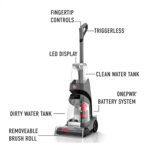 Hoover Deep Carpet Cleaner Shampooer Smart Wash Battery & Charger  NEW