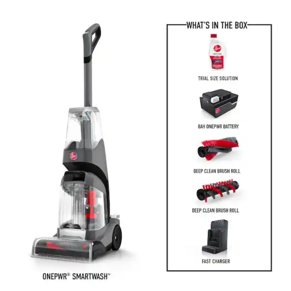 Hoover Deep Carpet Cleaner Shampooer Smart Wash Battery & Charger  NEW
